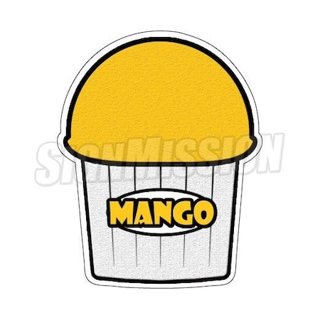 Signmission MANGO FLAVOR Italian Ice Decal shaved ice cart trailer stand sticker, D-DC-48-Mango Flavor D-DC-48-Mango Flavor